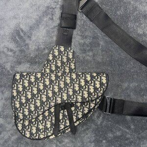 Pre Owned Dior Saddle Bag Beige Unisex
